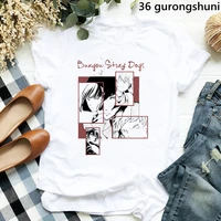 funny tshirts women bungou stray dogs anime cartoon print t shirt female summer tops tee shirt femme fashion t shirt wholesale