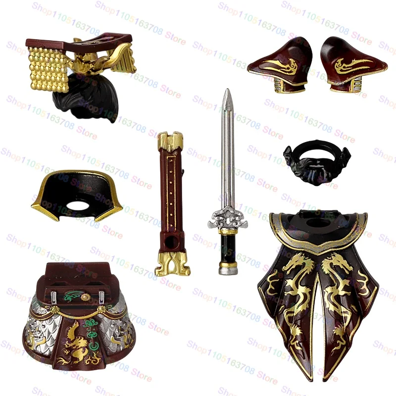 Фото Горячие три королевства, древние солдаты, герой Cao Sun Quan Huang Zhong, мини-куклы, фигурки, строительные блоки, кирпичи, игрушки №3