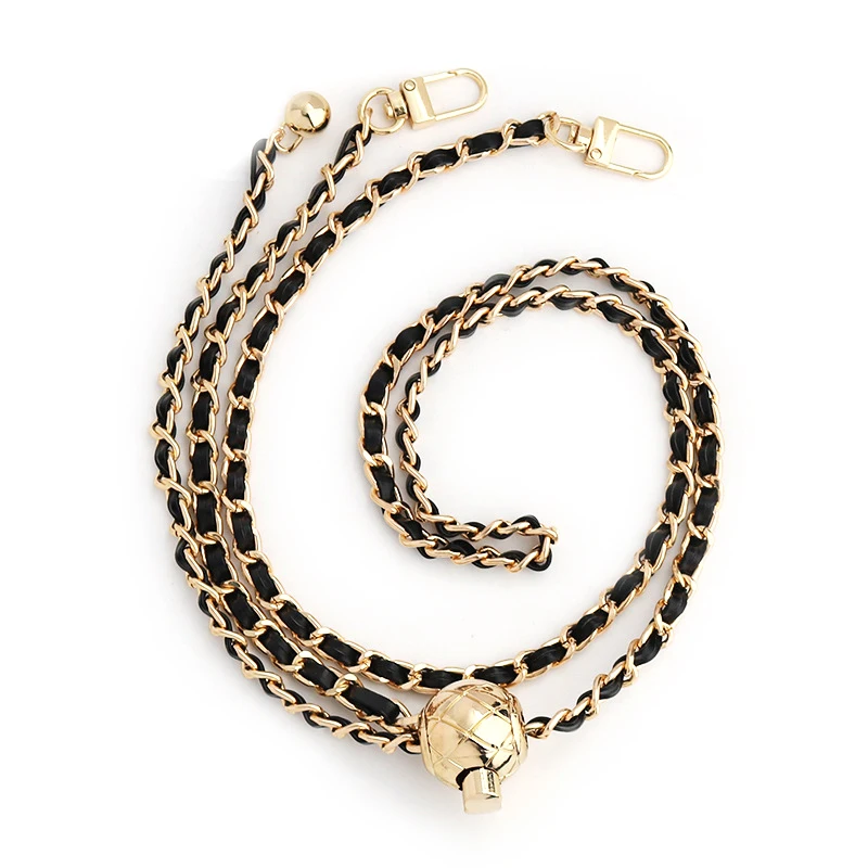 

Fashion Adjustable Gold Bead Ball Bag Chain Metal Chain All-match Bag Accessories Bag Strap Transfer Bead Chain Bag Chain
