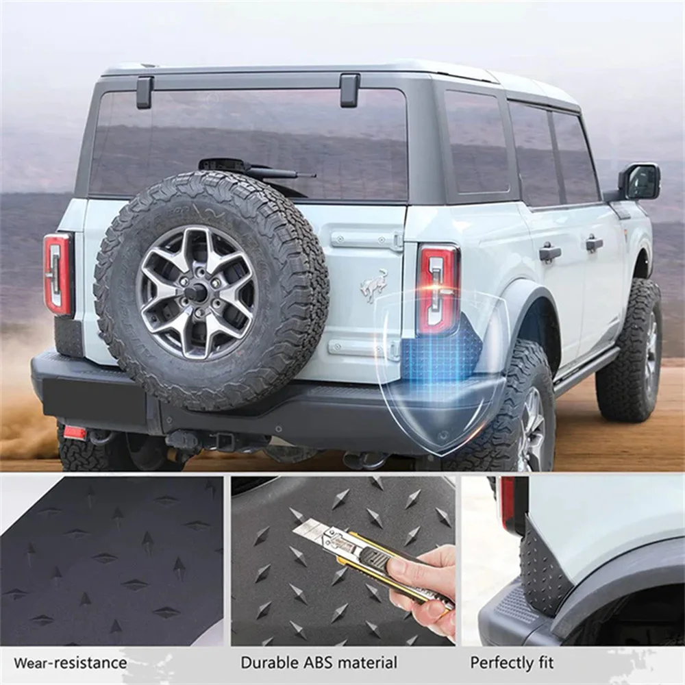 Фото Защитные уголки для Ford Bronco 2021-2024, передние и задние, антицарапийные, для дверей багажника, 2/4 двери №3