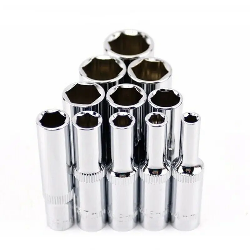 

4mm Deep sleeve 5mm 6mm 11 pcs 1/4 inch 10mm Drive 11mm 12mm Deep 13mm