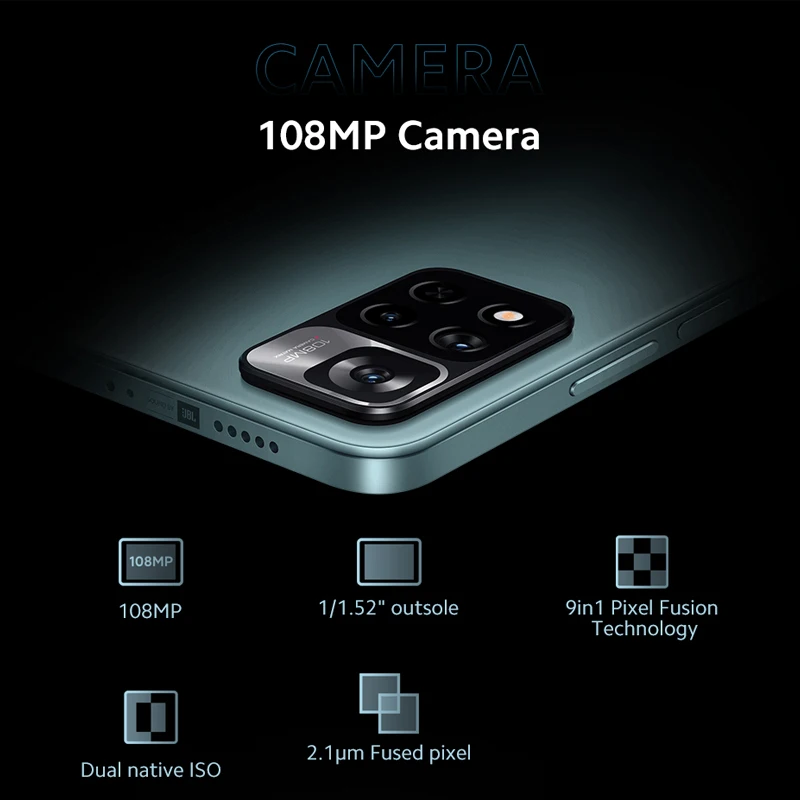 Global ROM Xiaomi Redmi Note 11 Pro+ 5G Smartphone 8GB 128GB Octa Core 108MP Triple Camera 120W Charge 120Hz AMOLED Display