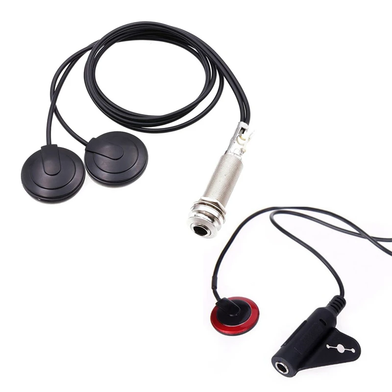 

2 Pcs Piezo Contact Miniphone Pickup For Guitar Violin Banjo Mandolin Ukulele, 80Cm & 55Cm