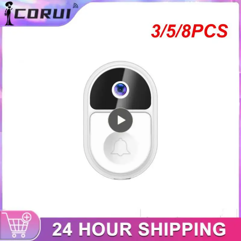 

3/5/8 шт. беспроводной дверной звонок 1000mha в режиме реального времени видеозвонок с длительным сроком службы батареи умный дверной звонок ИК ночной умный дом