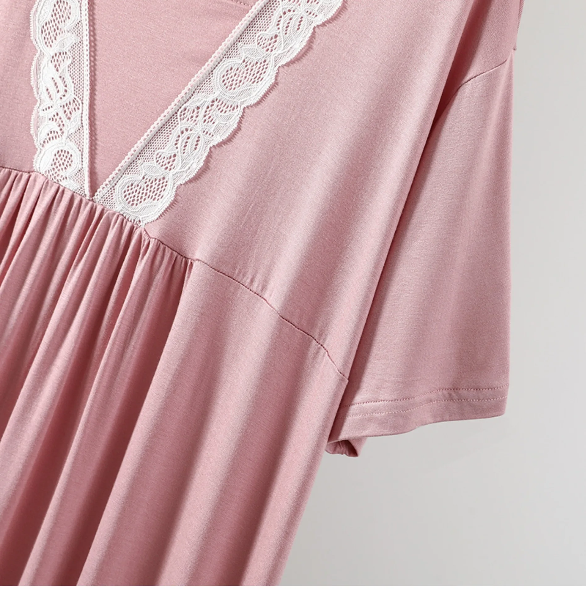 Летняя Модальная кружевная ночная рубашка принцессы Женская свободная с