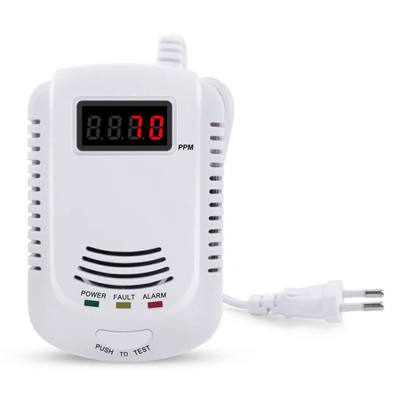 

Gas Leak Detector Analyzer Carbon Monoxide Sensor LCD Digital Displayer Natural Gas 2 In 1 Alarm System