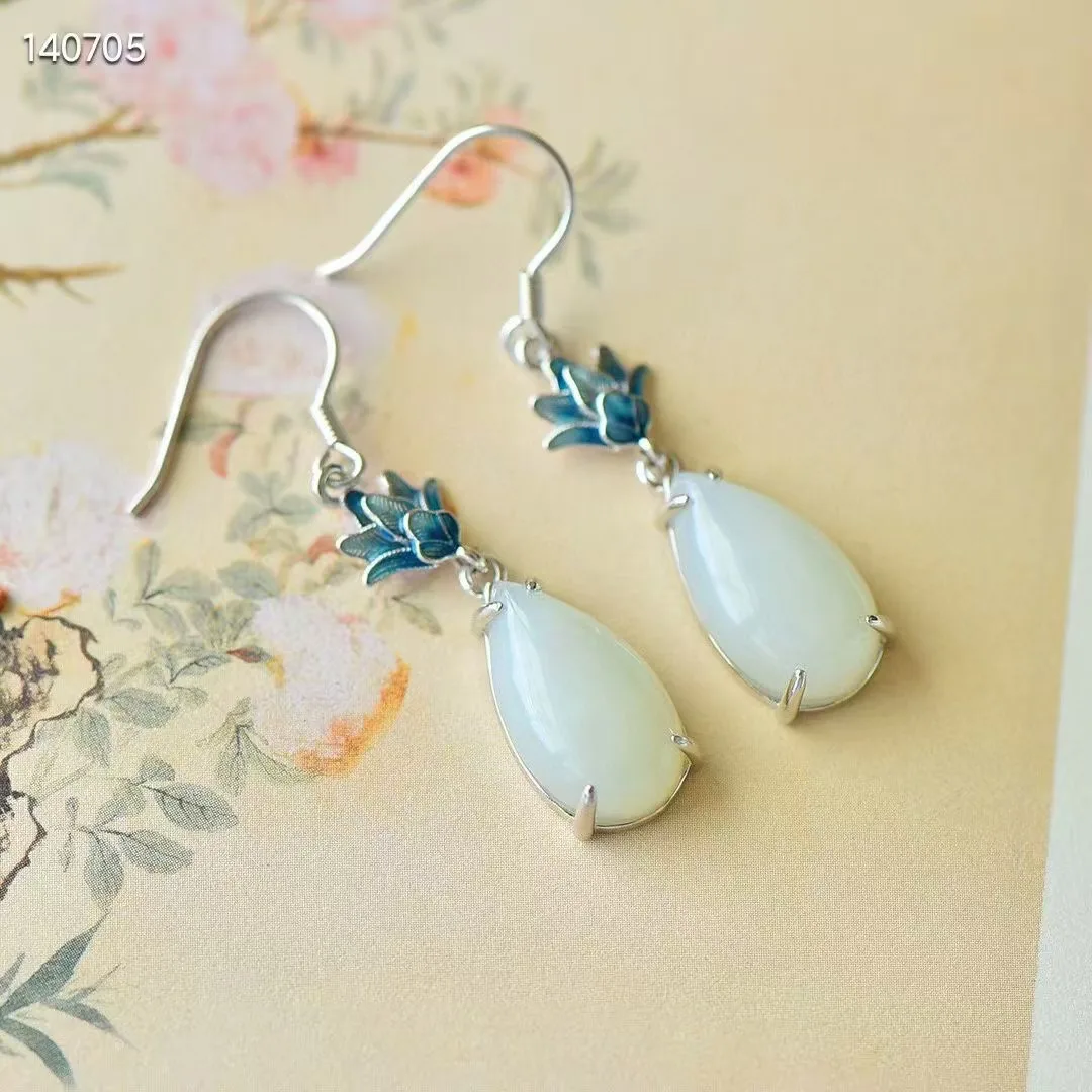 Натуральные 100% настоящие серьги из стерлингового серебра 925 пробы мозаика белый