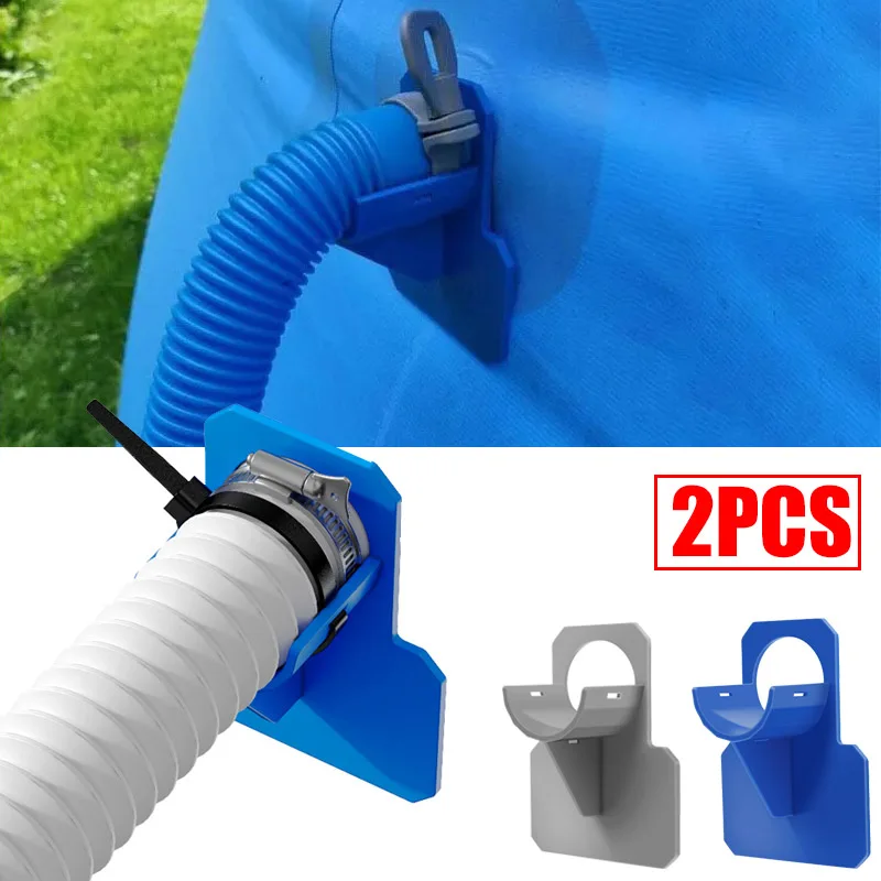 

ABS Swimming Pool Pipe Holder Blue Grey Outlet Mount Bracket Hose Support Suitable for Hoses with Diameters 38mm Pools Swimming