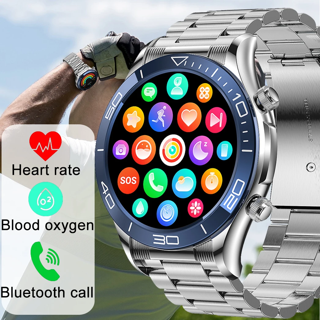 

Умные часы мужские, водостойкие, с Bluetooth, фитнес-трекером