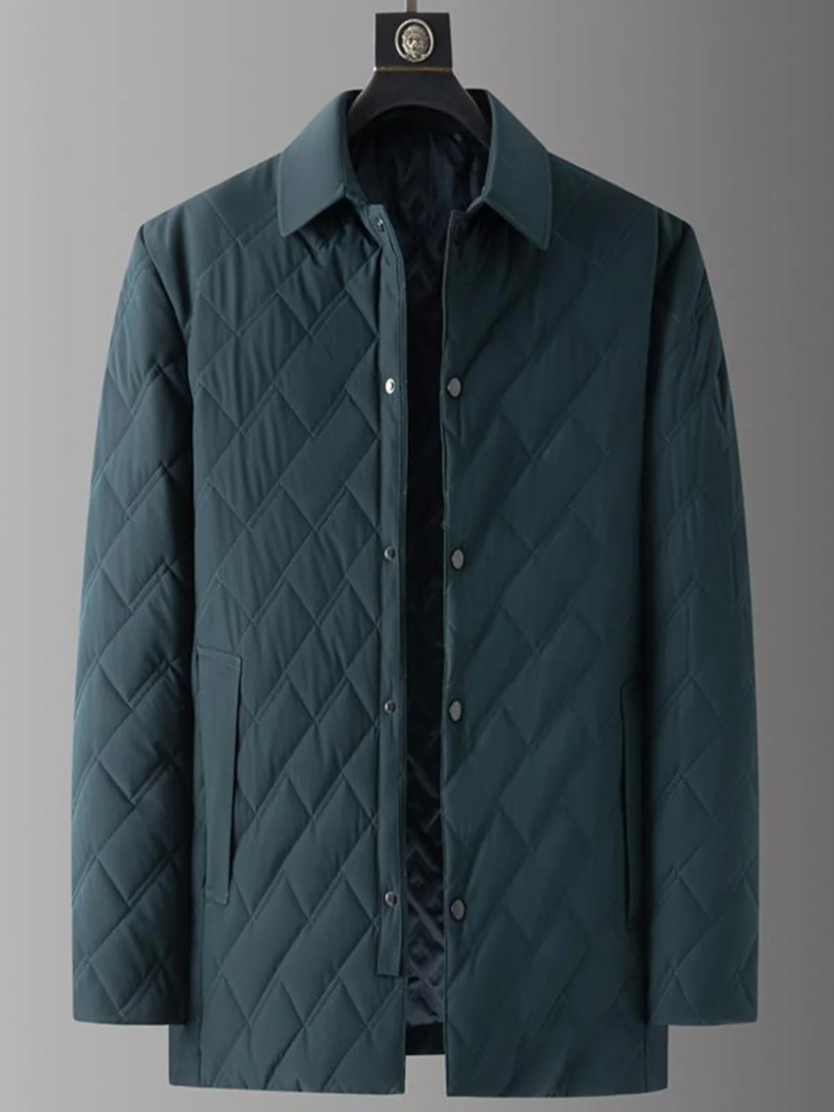 Одежда для папы осеннее и зимнее пальто средней длины тонкое хлопковое больших