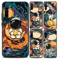 star cute astronaut cartoon phone case for redmi 6 6a 7 7a note 7 note 8 8a pro 8t note 9 9s pro 4g 9t soft silicone