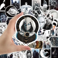 50pcs moon knight stickers schoolbag notebook computer mobile phone wall waterproof stickers moon knight kawaii anime stickers