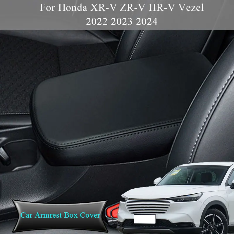 Фото Чехол на подлокотник автомобиля для Honda XR-V ZR-V HR-V Vezel 2022 2023 2024, аксессуары, накладка на центральную консоль, подушка коробки №1
