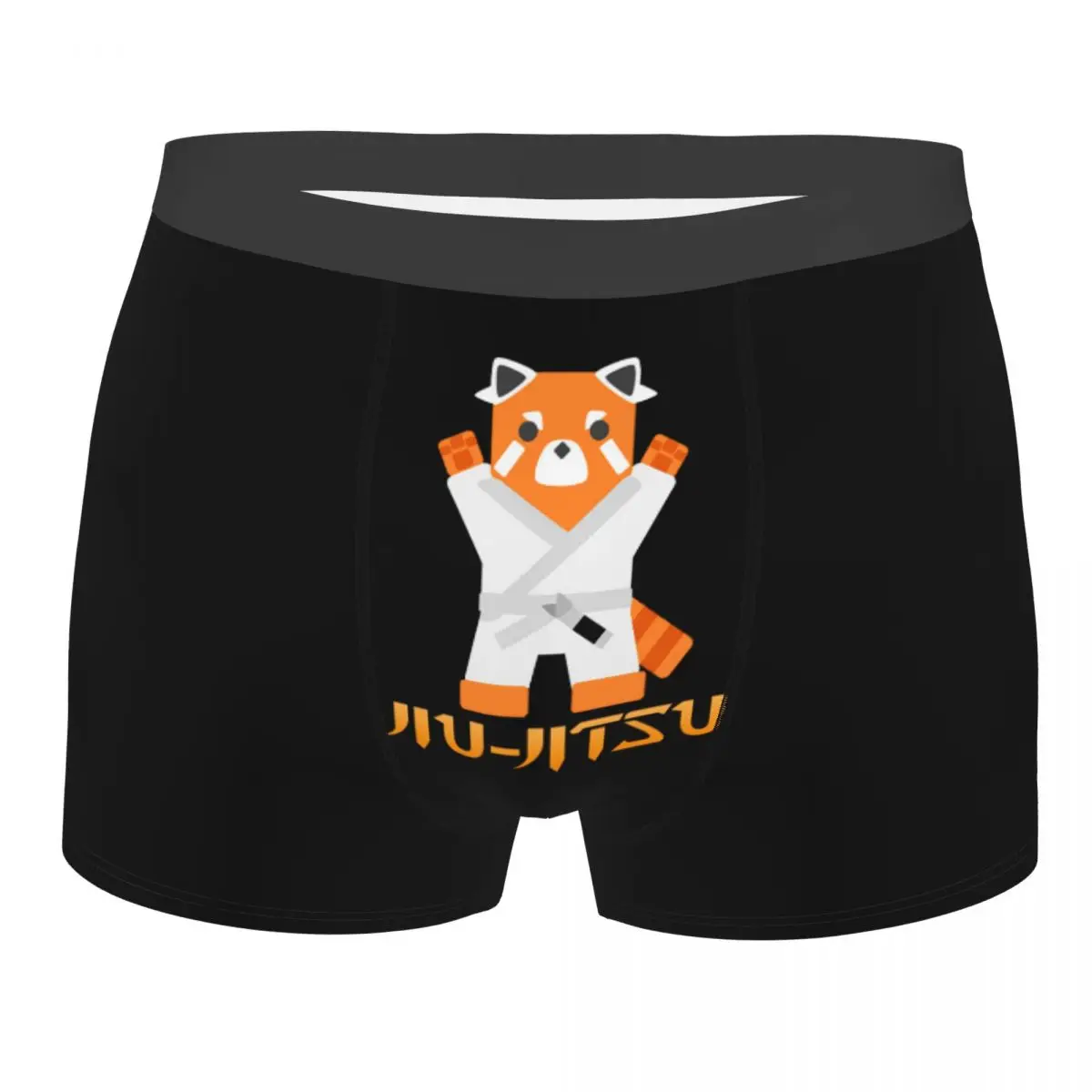 

Jiu Jitsu Красный Кот белый пояс Мужское нижнее белье боксеры шорты трусы забавные мягкие трусы для мужчин