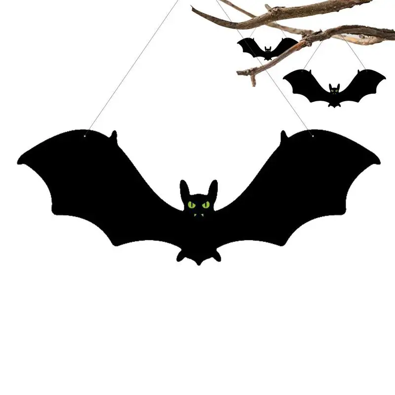 

Bats Wall Decor Creepy Tree Bats With Glowing Eyes Halloween Decoration Realistic Bat Decal For Walls Ceiling Stairs Doors