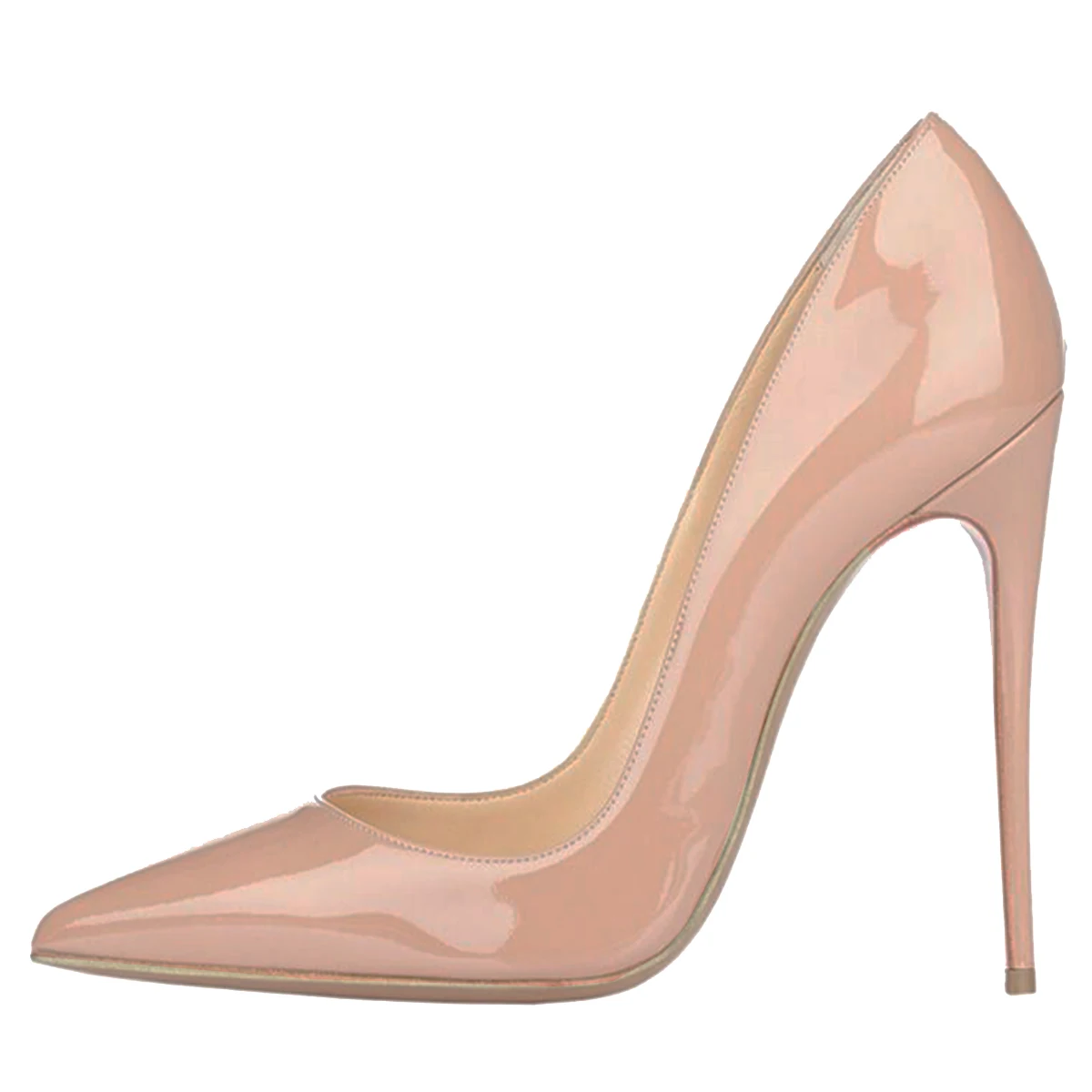 

LOVIRS Women's Nude Stiletto Pumps Potined Toe High Heels Pumps Slip On Shoes