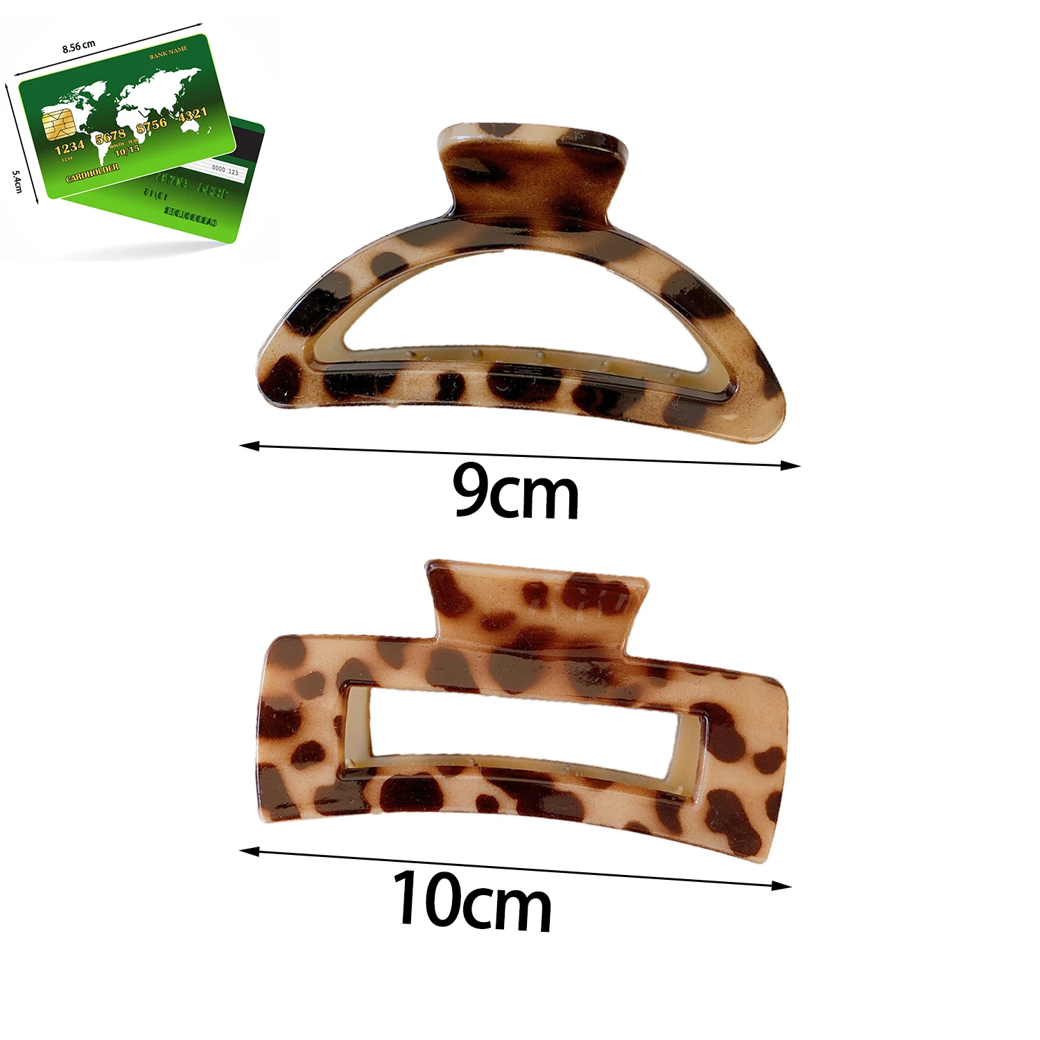 Элегантный зажим для волос с леопардовым принтом из смолы новинка 2024 большие