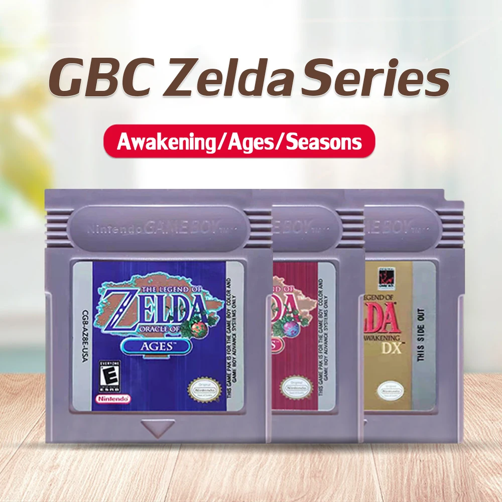 Zelda GBC Card 16 Bit Video Game Cartridge Console Card for Gameboy Awakening Oracle of Seasons Classic Game English Version