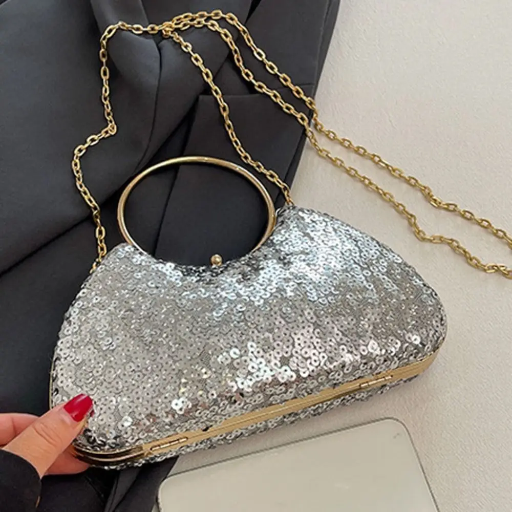 Вечерняя банкетная сумка с французскими блестками блестящая коробка со стразами