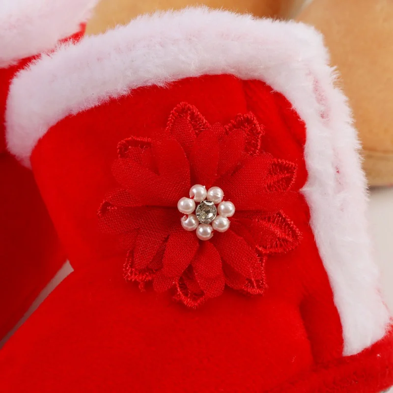 Теплые Зимние Ботильоны Для Малышей Унисекс С Цветочным Дизайном