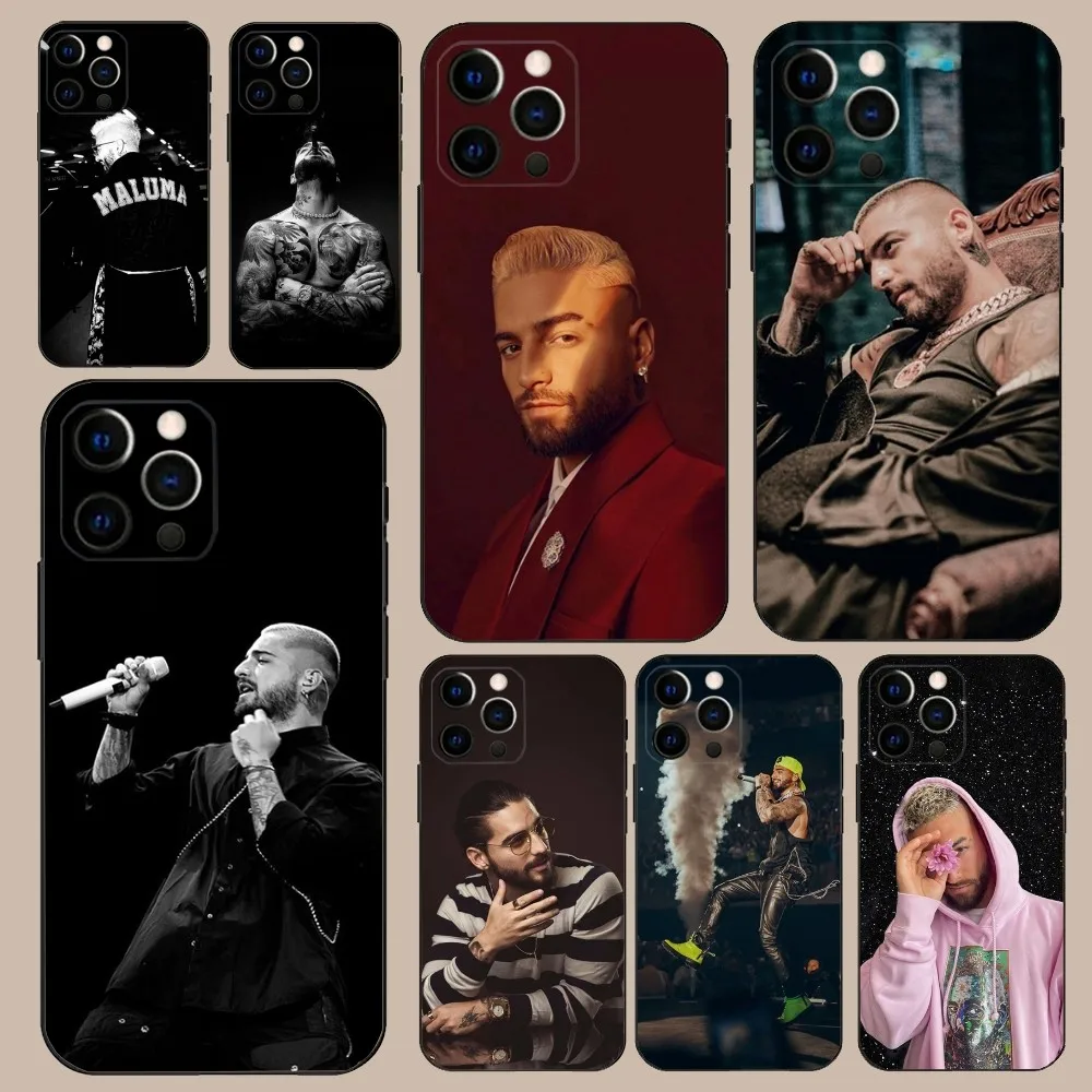 Чехол для телефона Singer M-Maluma iPhone 16 15 14 13 12 11 Pro X XS Max XR Plus Mini Soft Black Cover