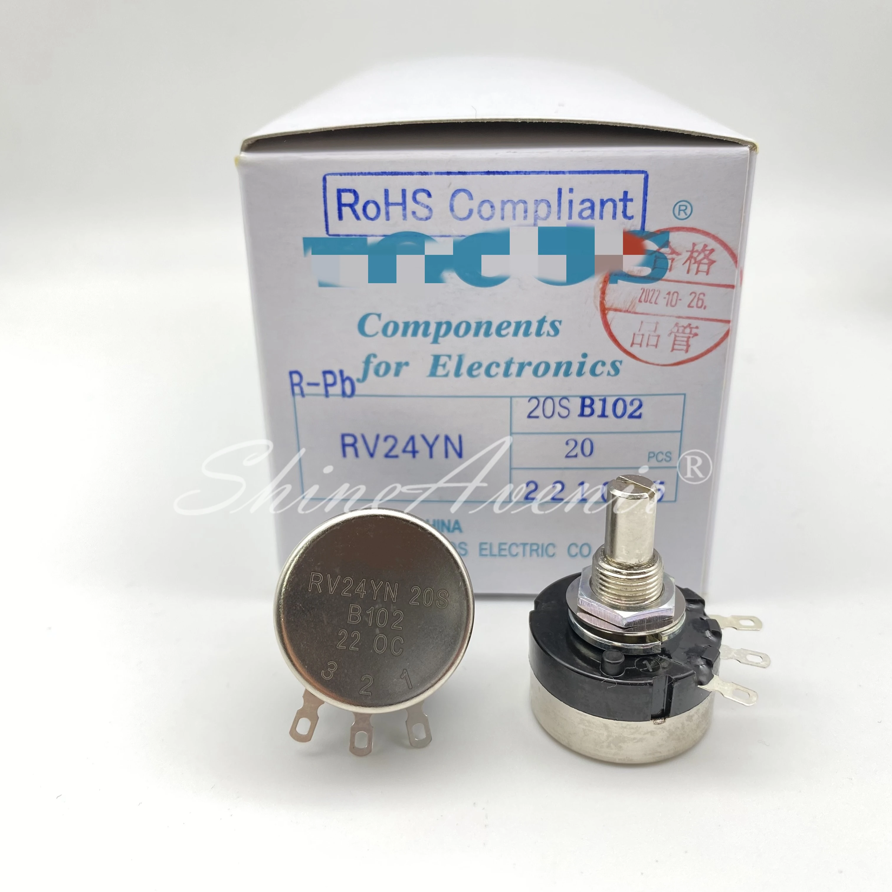 10 шт., потенциометр углеродной пленки RV24YN20SB102 B103 B104 B105 B201 B202 B203 B204 B501 B502 B503 B504