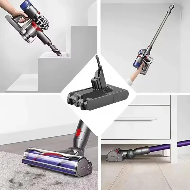 Фото Литий-ионный сменный аккумулятор 21,6 В, 12800 мАч для пылесосов Dyson V6, DC58, DC59, DC62, SV03, SV04, SV05, SV06, SV07, SV09, запасные части №4
