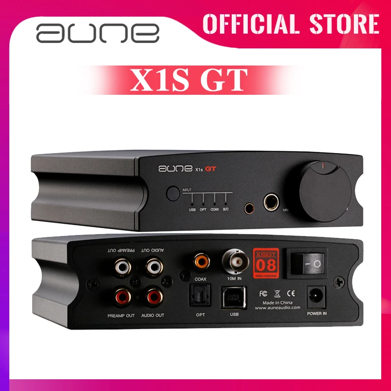 

AUNE X1S GT Audio Decoder DAC Headphone Amp Digital Music DSD512 Masterband Bluetooth 5.1 HiFi Amplifier 10M Clock In 32Bit/768k