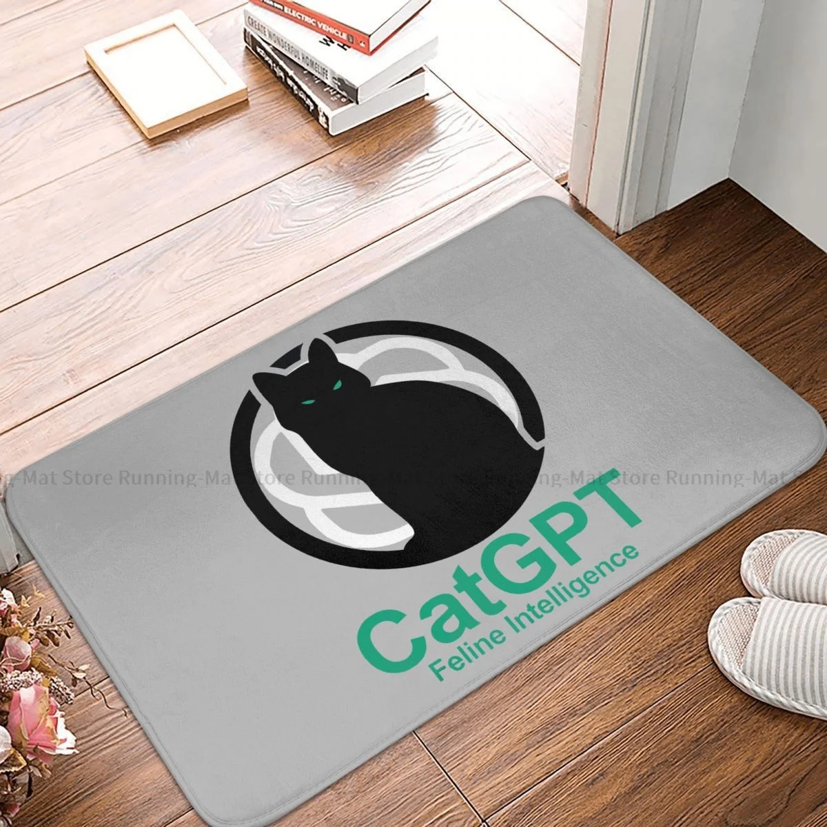 

ChatGPT Bathroom Mat Feline Intelligence Doormat Kitchen Carpet Outdoor Rug Home Decoration