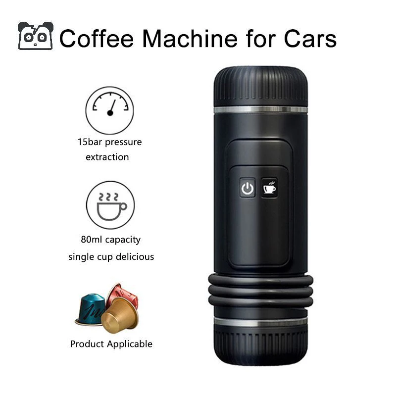 Heating Rechargeable 12v Car Coffee  Capsules Coffee Cold Brew Espresso Maker For Travel Camping Hiking