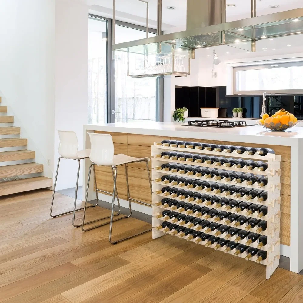 96 бутылок Штабелируемых модульных винных стеллажей 8-стандартных для хранения