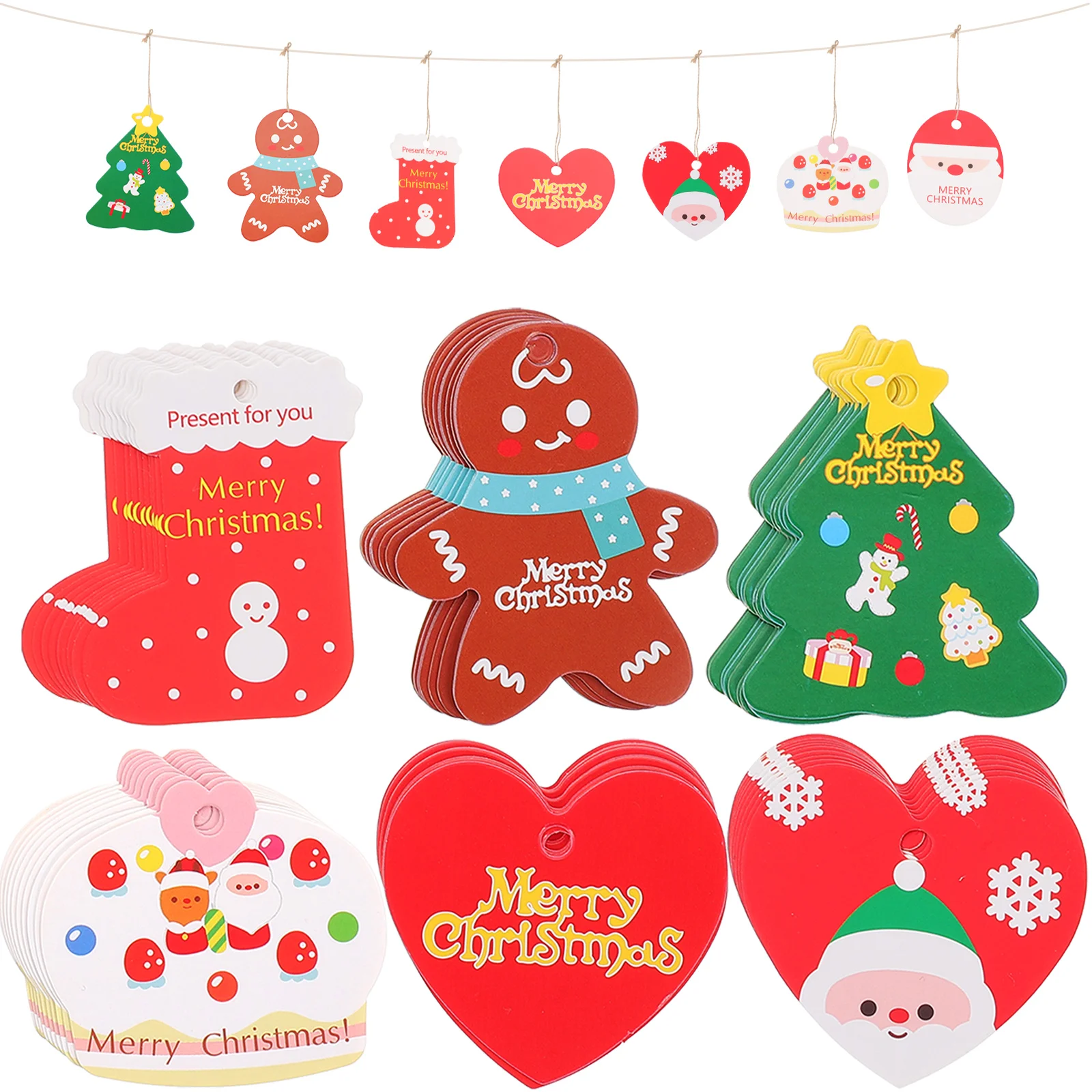 

Christmas Tags Hanging Tag Tree Giftpaper Label Labels Wrapping Cutouts Party Merry Present Decor Diy Favor Kraftcard
