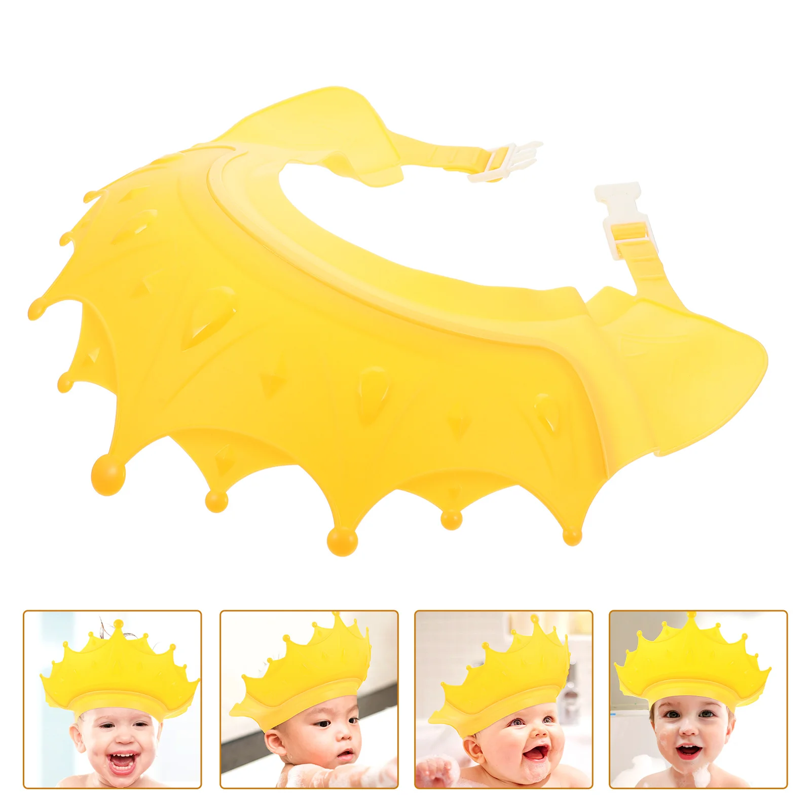 

Children's Shower Cap Portable Bathing Hat Flexible Crown-shaped Kids Hair Wash Caps Baby Items Accessories