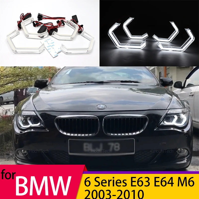 

Набор светодиодных кристаллов M4 в знакомом стиле «ангельские глазки», светильник KitsDaytime для BMW 6 серии E63 E64 630Ci 630i 645Ci 650i M6 2003-2010