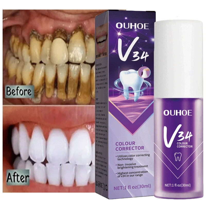 Teeth Cleansing Whitening Toothpaste Deep Cleaning Dental Oral Hygiene Remove Stains Smoke Coffee Plaque Fresh Breath Tooth Care
