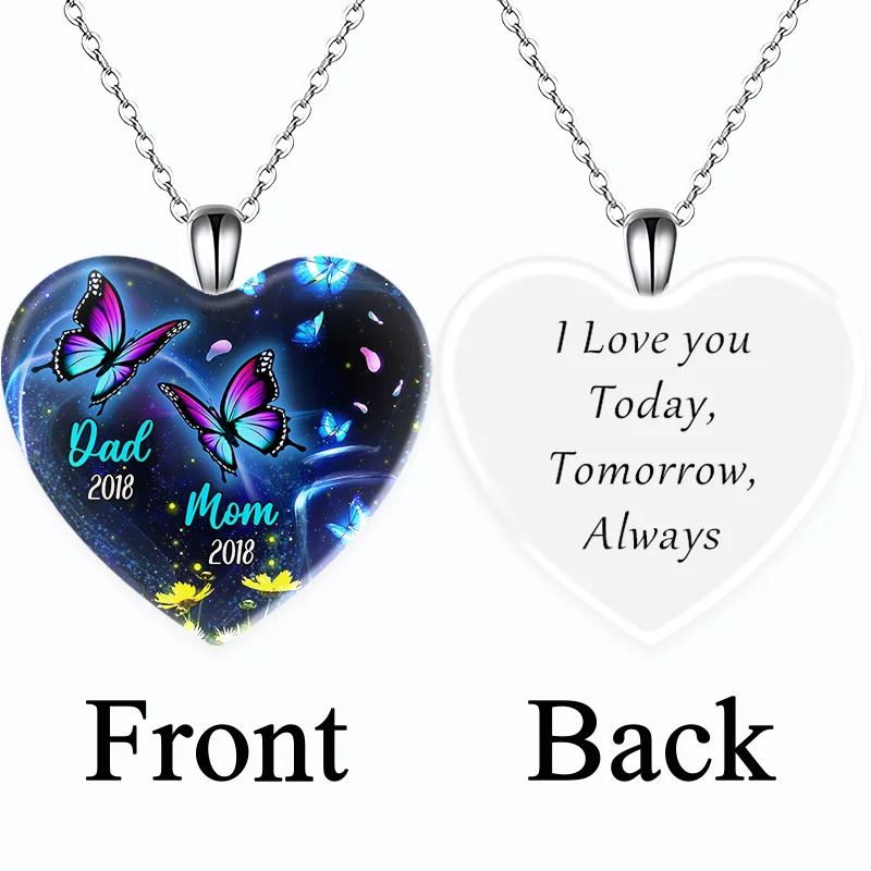 

Fashion Jewelry Love Crystal Pendant Necklace Dream Butterfly English