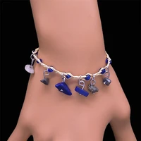beach stone bracelet for women weaving rope adjustable chain summer boho bracelets jewelry gift brazaletes para mujer bxs04