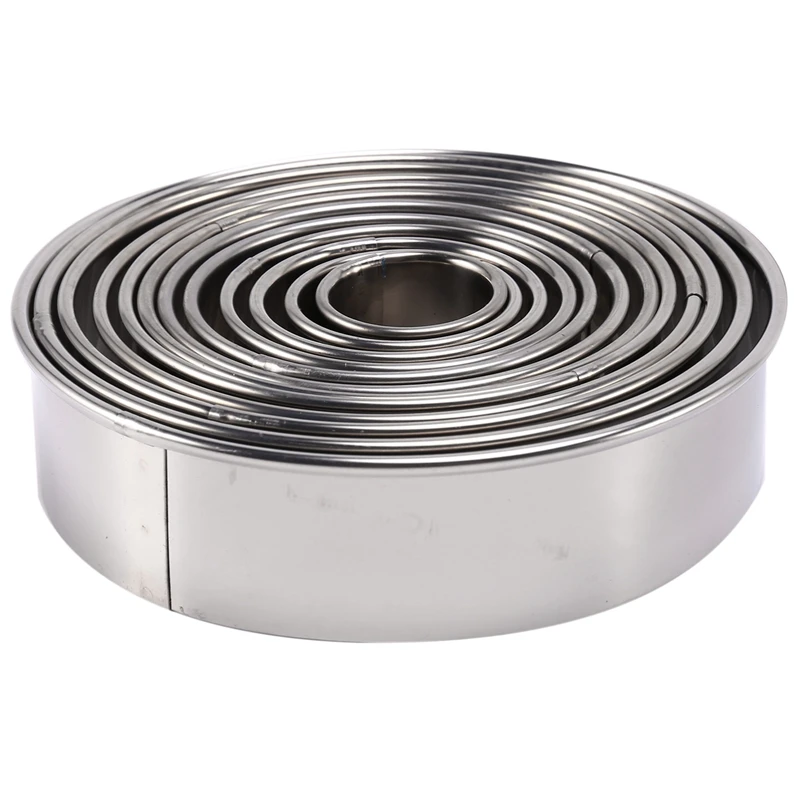 SEWS-12 шт. форма для кольца торта из нержавеющей стали круглый круг печенье мусс