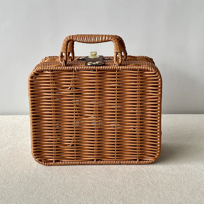 2022 New 12-inch Retro Bamboo Gift Suitcase