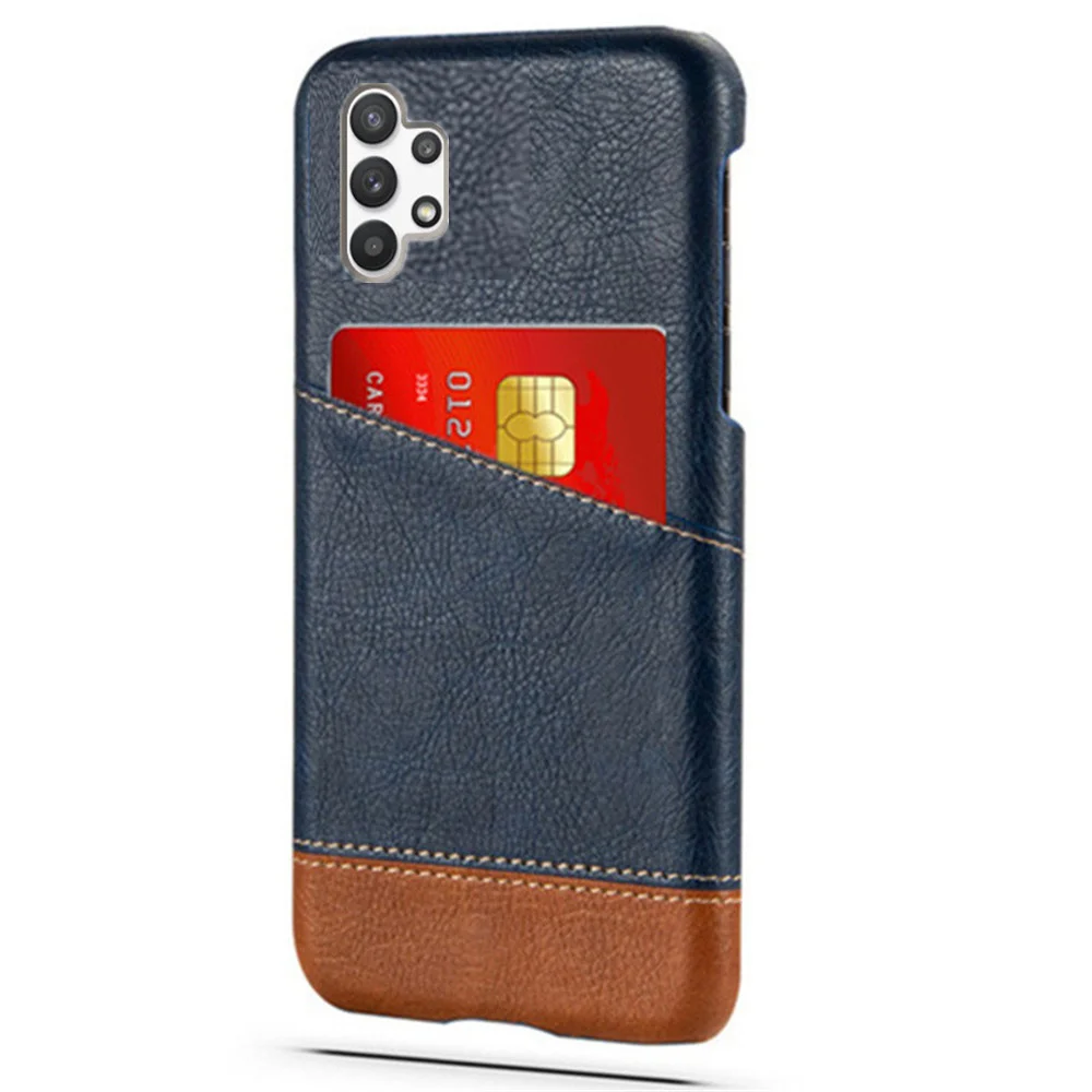 

Wallet Case For Samsung A32 4G Cover 6.4'' A325F Card Slot Holder Mixed Splice PU Leather Cover For Samsung Galaxy A32 5G 6.5''