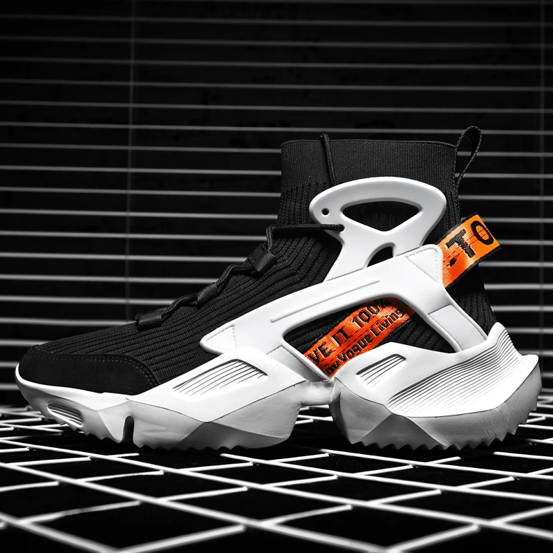 2023 New Men's Socks Shoes Sports Shoes Outdoor Running Breathable Leisure Elastic Mesh Lightweight in Summer