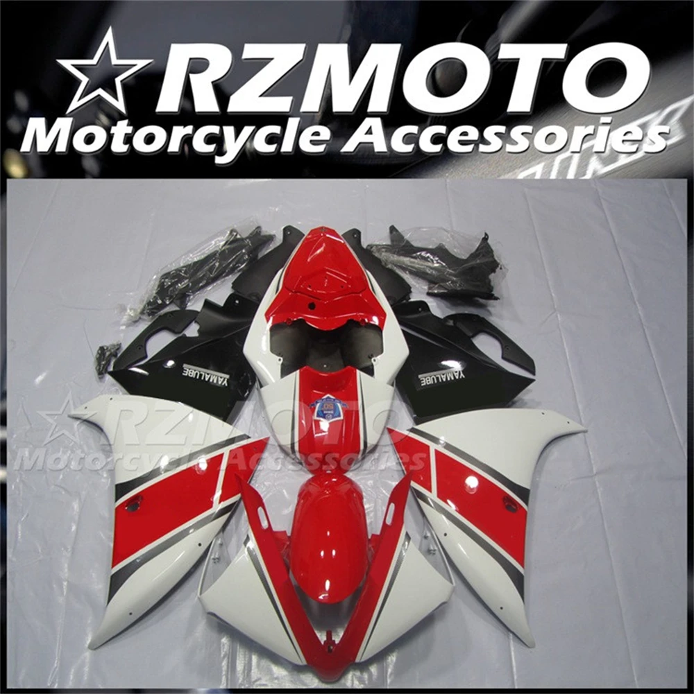 

4Gifts New ABS Motorcycle Whole Fairings Kits Fit For YAMAHA YZF- R1 2012 2013 2014 12 13 14 Bodywork Set Red White