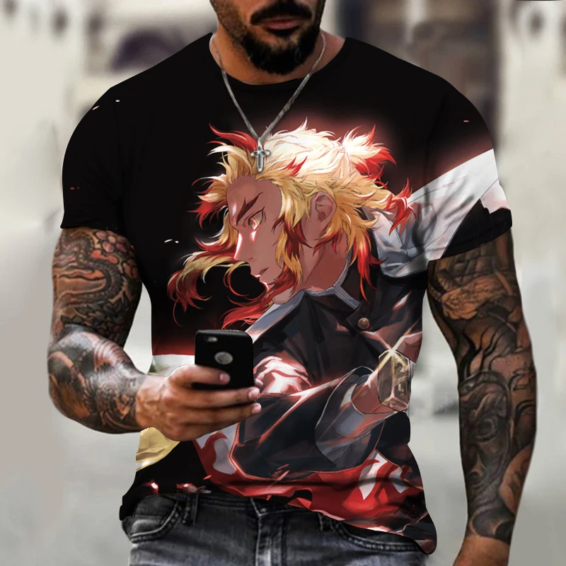 

New Design Anime Manga Demon Slayer T-Shirt Women Men 3D Printed Oversized Vintage T Shirts Girls Boys Kids Clothing Top Tees