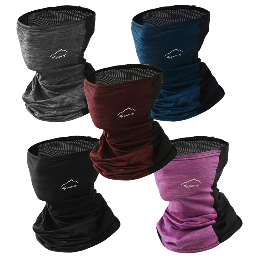 

Summer Ice Silk Riding Mask Neck Protection Sunscreen Mask Outdoor Sports Cycling Motorcycle Head Scarf Soft Facemask Equipment