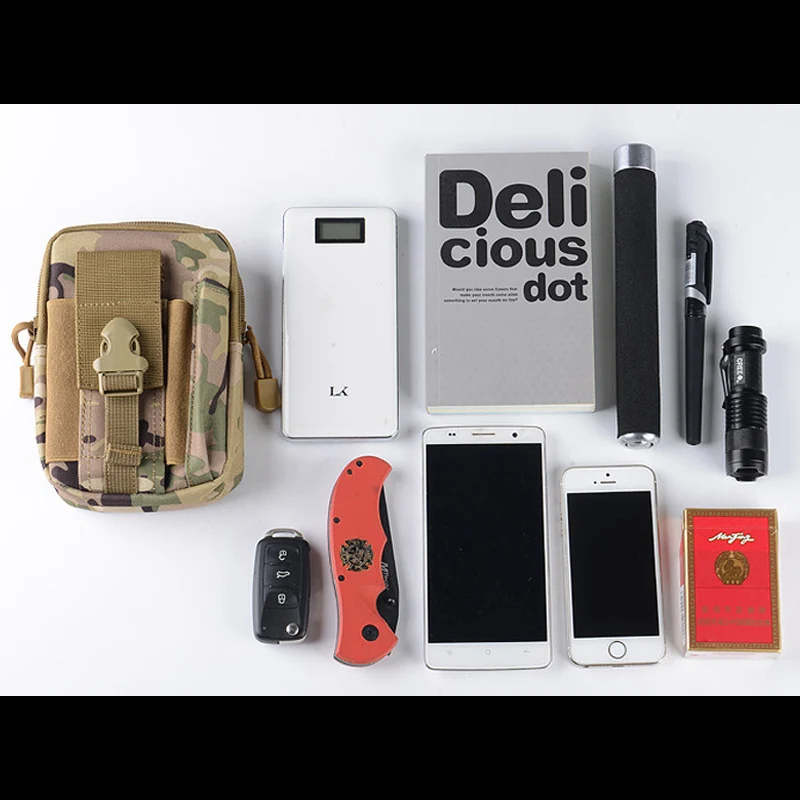 Military Molle Pouch Waist Bag Camo Waterproof Nylon Multifunction Casual Men Fanny Waist Pack Male Small Bag Mobile Phone Case