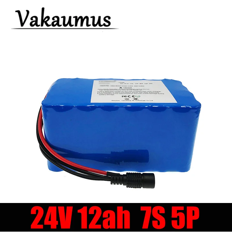 

24v 12ah Lithium Battery 7S 5P High Quality 18650 Pack With 15 A BMS For 200W 250W 350W Electric Bicycle/Scooter/Wheelchair Etc.
