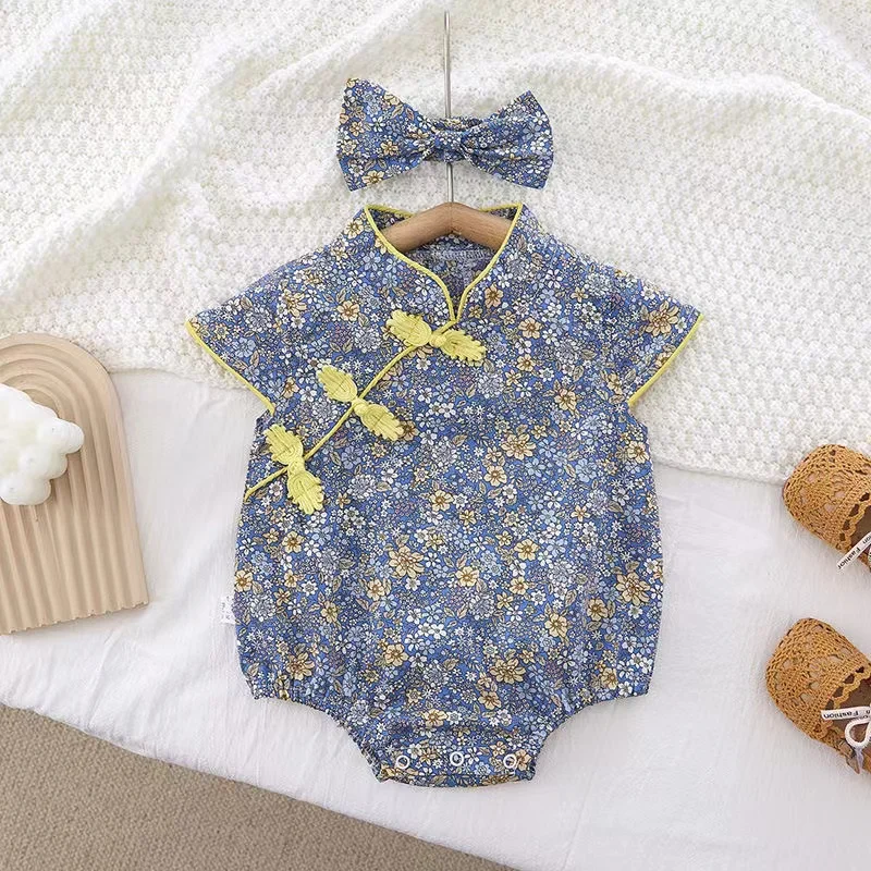 2022 Newborn Baby Girl Sleeveless Printing Rompers Toddler Jumpsuit Summer Infant Cute  Baby Girls Children's Outfit Clothing