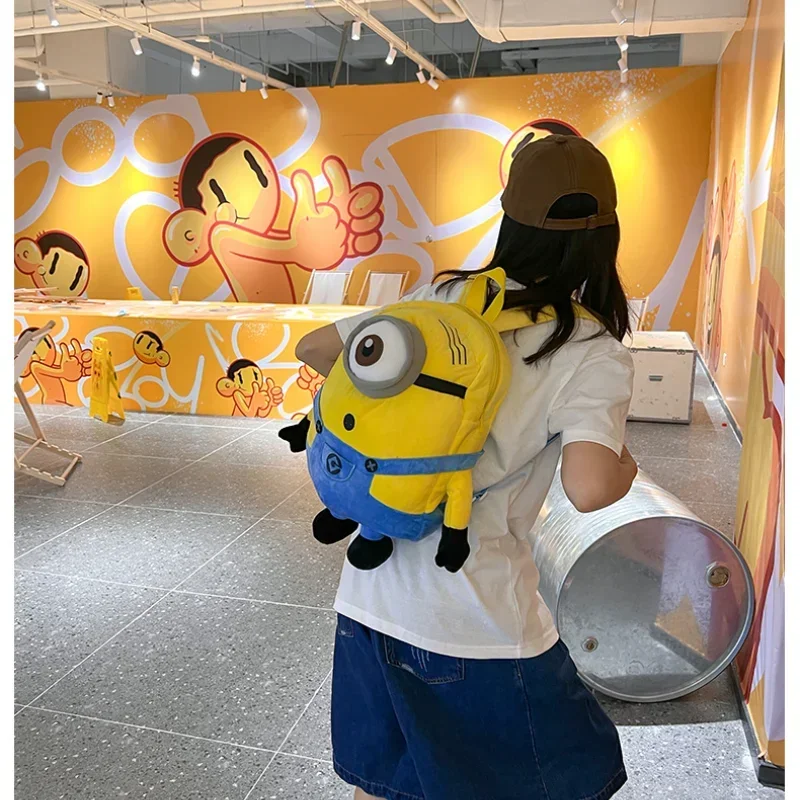 ny pluszowy plecak z kreskówek Anime Minionki Lalka Duży rozmiar Tornister o dużej pojemności Plecak studencki Prezenty urodzinowe dla dzieci