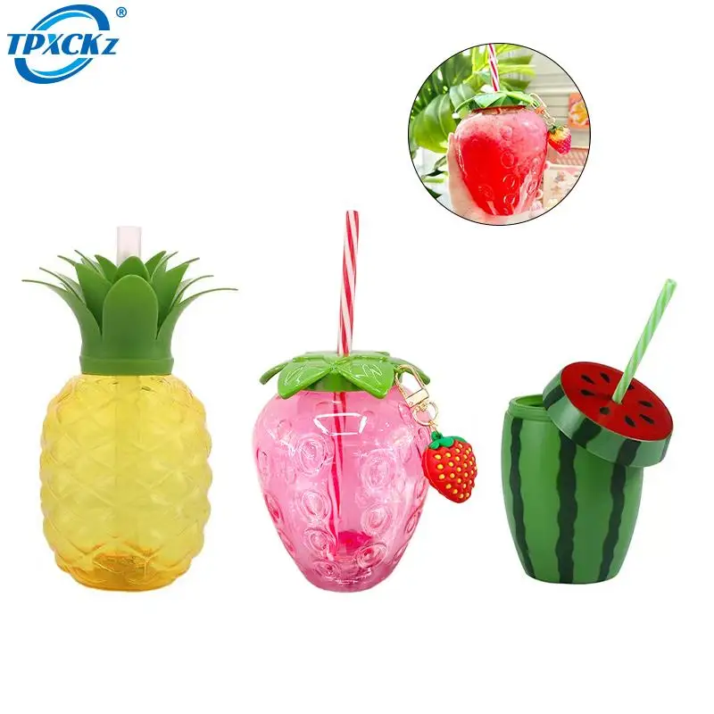 500ml Summer Cute Fruit Shape Strawberry Pineapple Water Cup