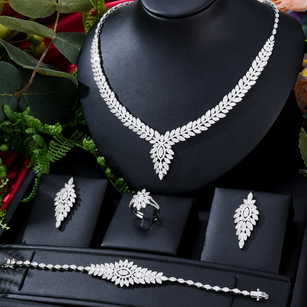 

Роскошные наборы ювелирных изделий для вечеринки благате для женщин ожерелье серьги свадебный банкет праздничный праздник ювелирные изде...